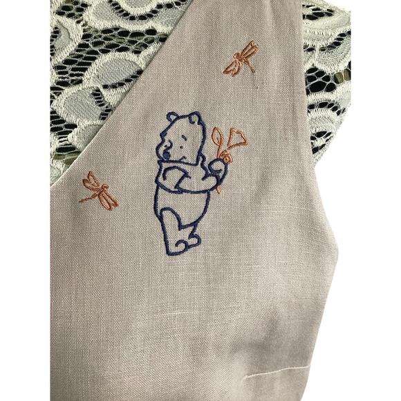 Vintage Disney Winnie the Pooh sleeveless shift dress M light brown - Picture 5 of 7